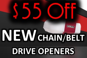 55 off new belt / chain drive garage door's opener